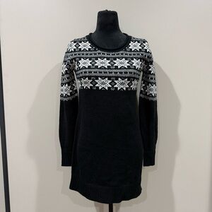 Maurices Black and White Patterned Knit Dress